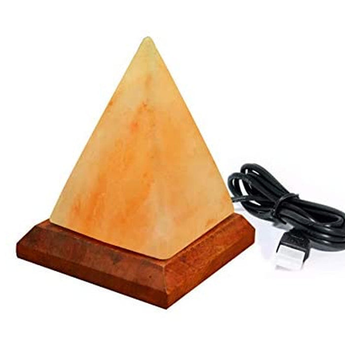 Imported Crystal Himalayan Salt Lamp USB Plug Creative Salt Lamp Pyramid ShapeDedicated To The Computer