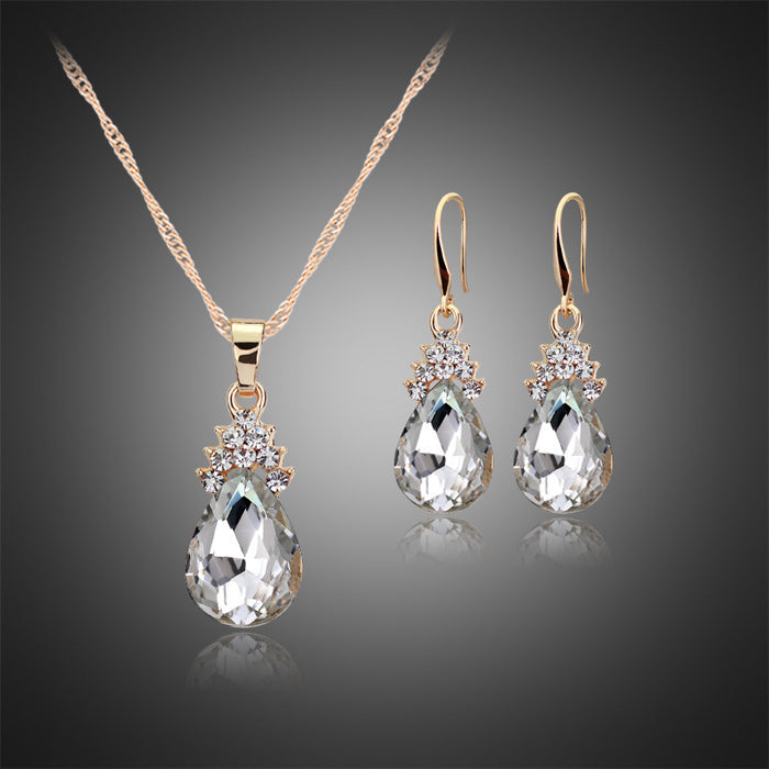 Crystal Necklace & Earrings Set