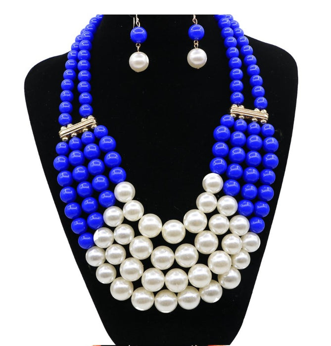 Simulated Pearl Bohemian Jewelry Set