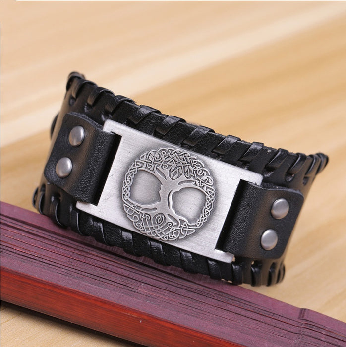 Wide Leather Bracelet