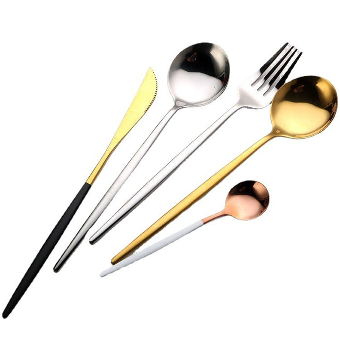 Black And Gold Stainless Steel Cutlery