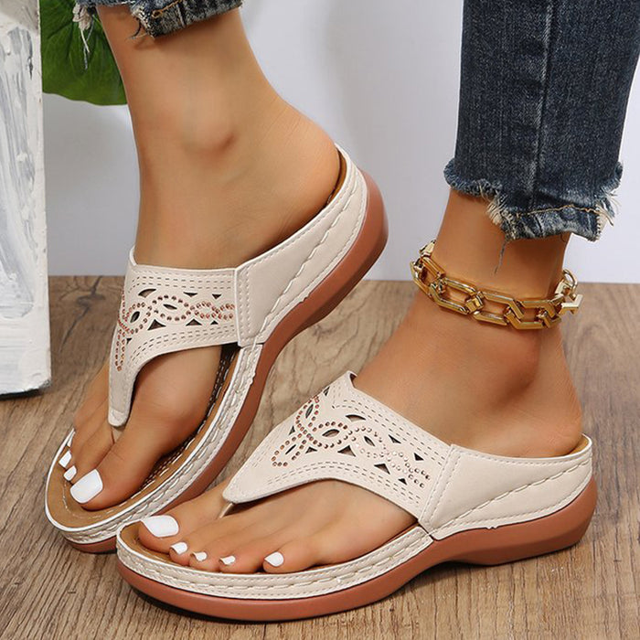 Clip Toe Wedge Sandals