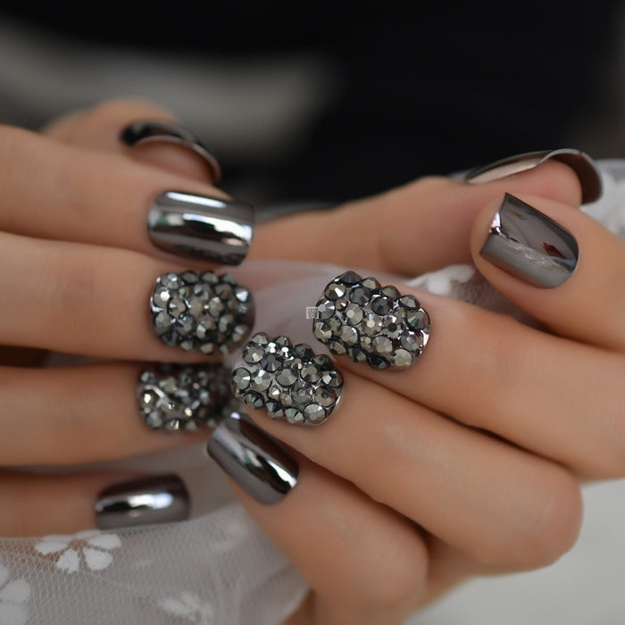 Metal Cute False Nails