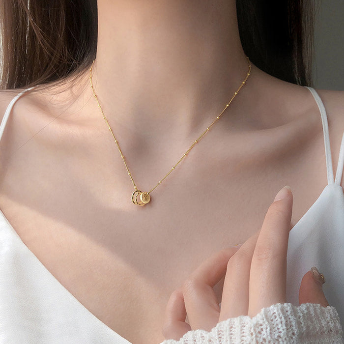 Gold Three-ring Necklace