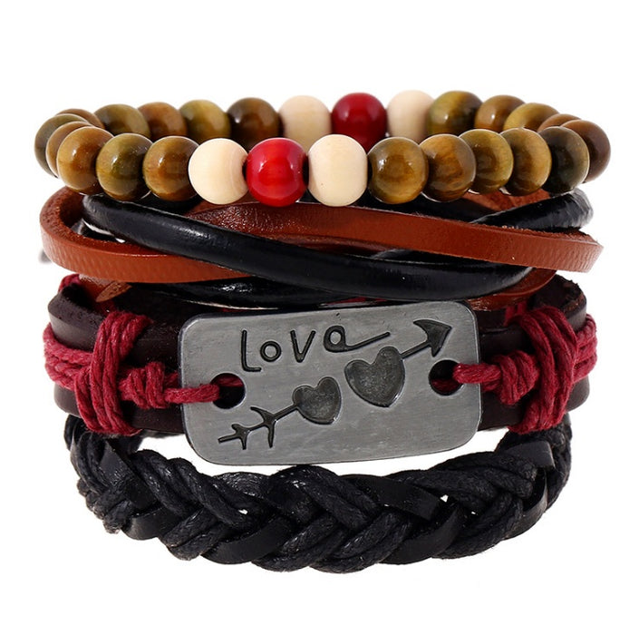 Beaded Leather Bracelet