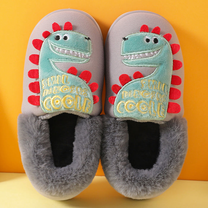 Kids Indoor Home Slippers Boys Girls Winter Anti-slip Shoes