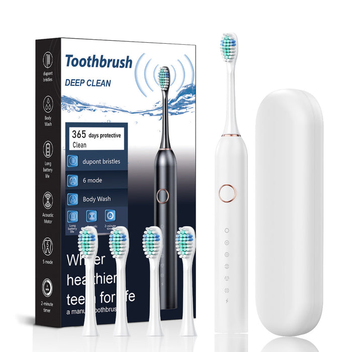 6-speed Soft Bristle Sound Wave Electric Toothbrush