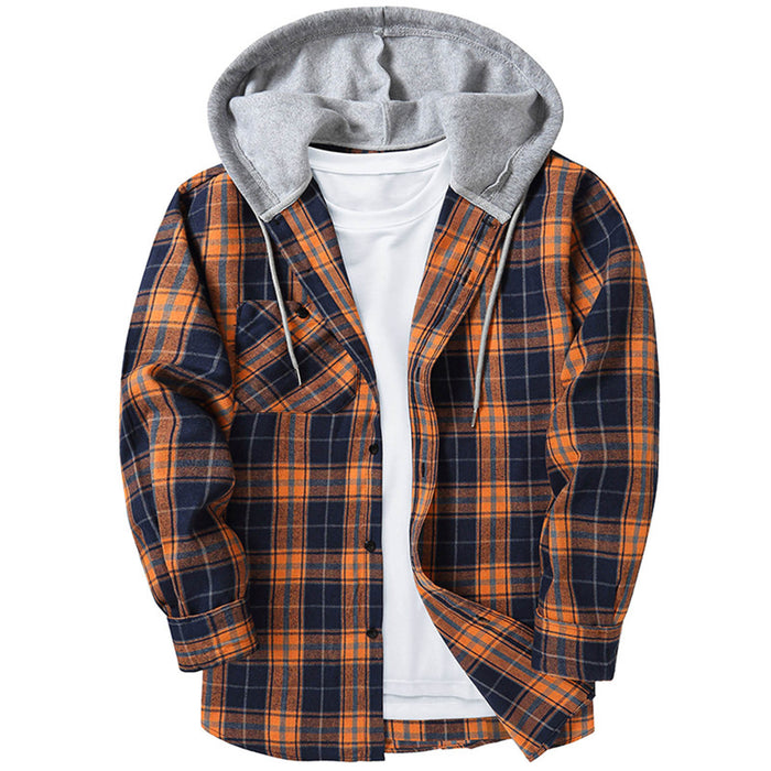 Hooded Plaid Casual