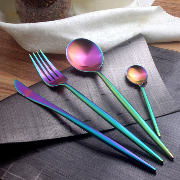 Black And Gold Stainless Steel Cutlery