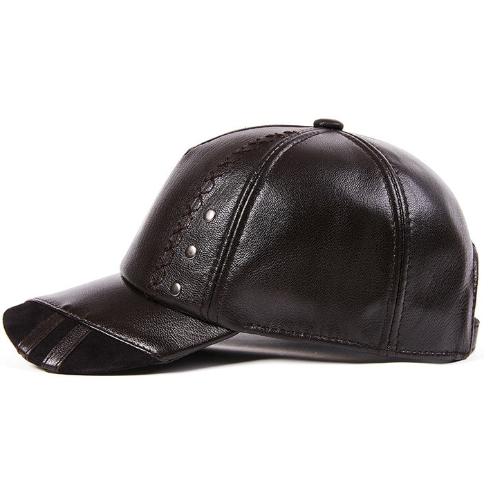 Leather Baseball Cap