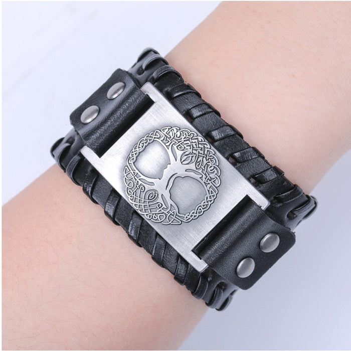 Wide Leather Bracelet