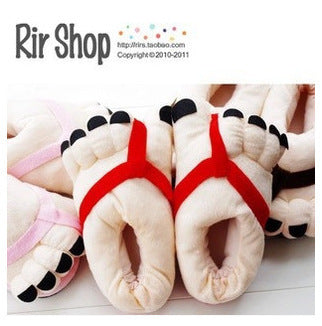 Winter men & women cute five-finger toe big feet