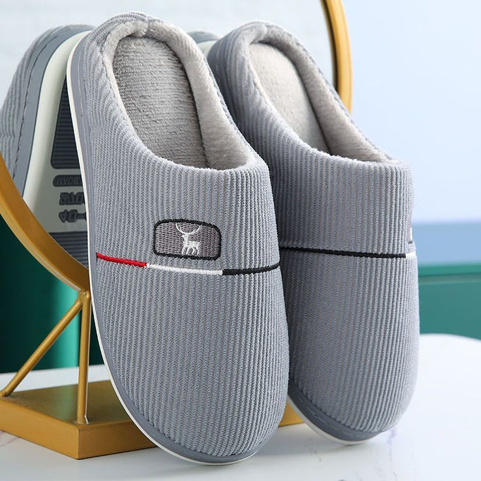 Men & Women Winter Fleece-lined Non-slip Slippers