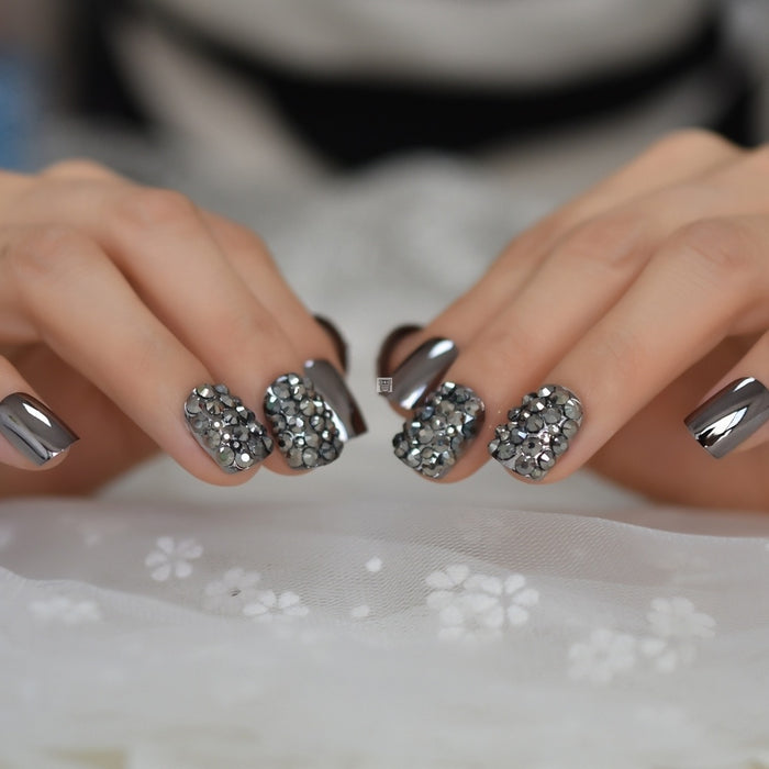 Metal Cute False Nails