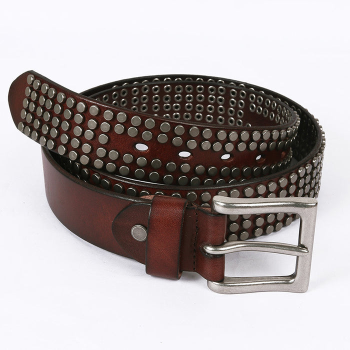 Pin Buckle Leather Belt