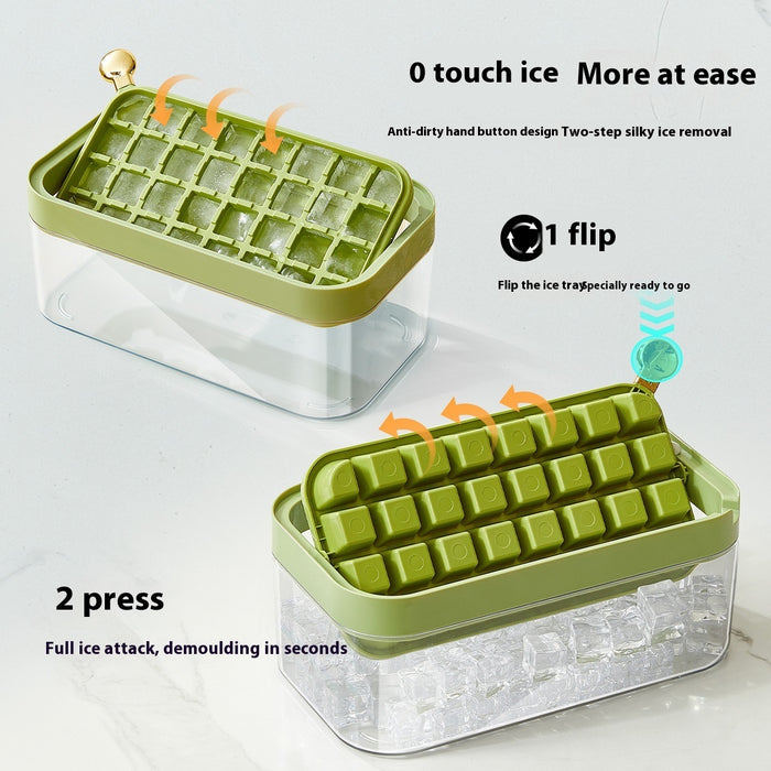 Food Grade Press Ice Box Flip One-click Ice Tray