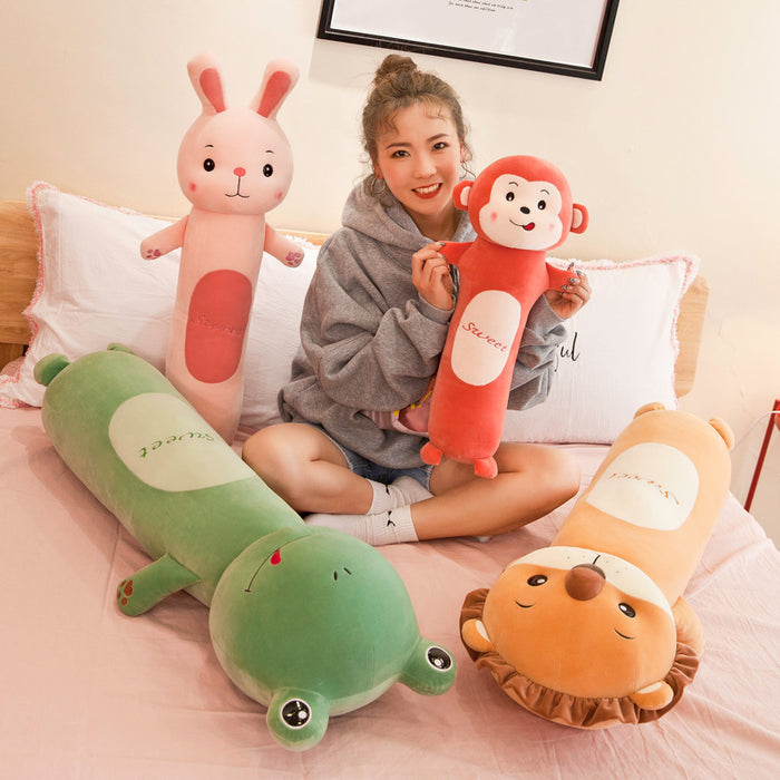 Long cylindrical pillow plush toy