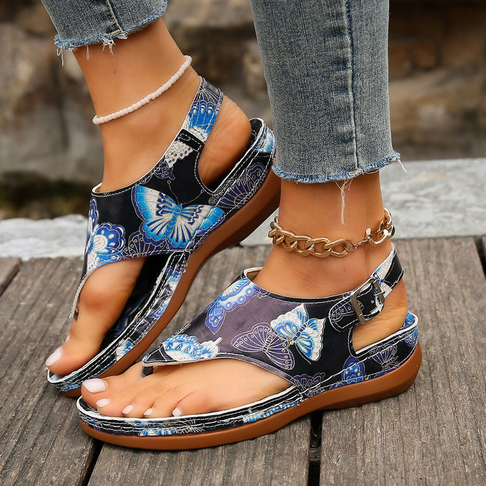 Casual Flower Wedge Sandals