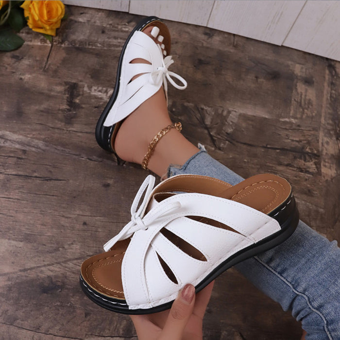 Lace-up Platform Wedges