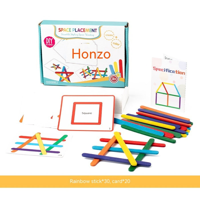Rainbow Stick Early Education Thinking Puzzle Toy Children's Mathematics