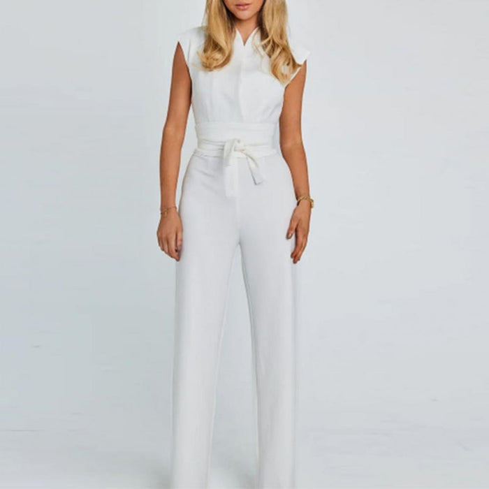 Solid Wide Leg Jumpsuit