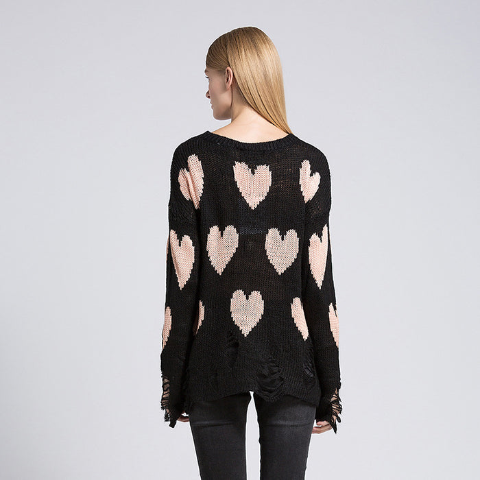 Loose Hole Knitwear Pullover