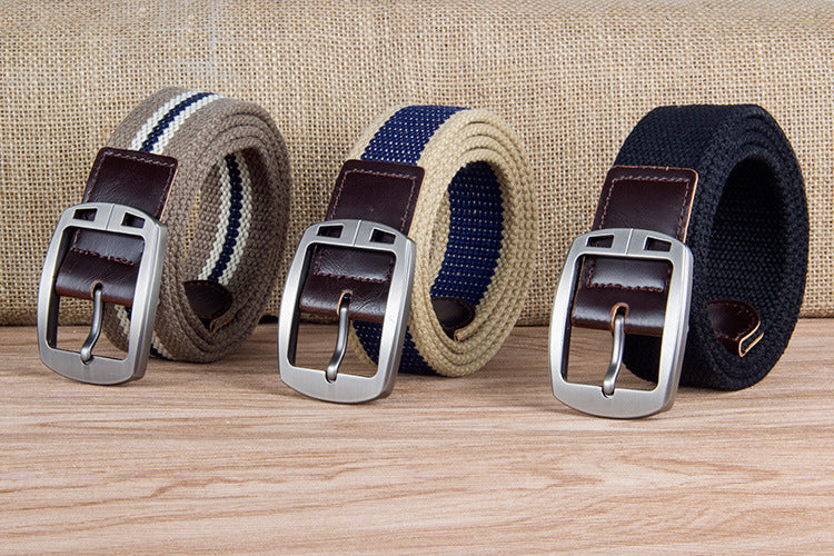 Pin Buckle Canvas Belt