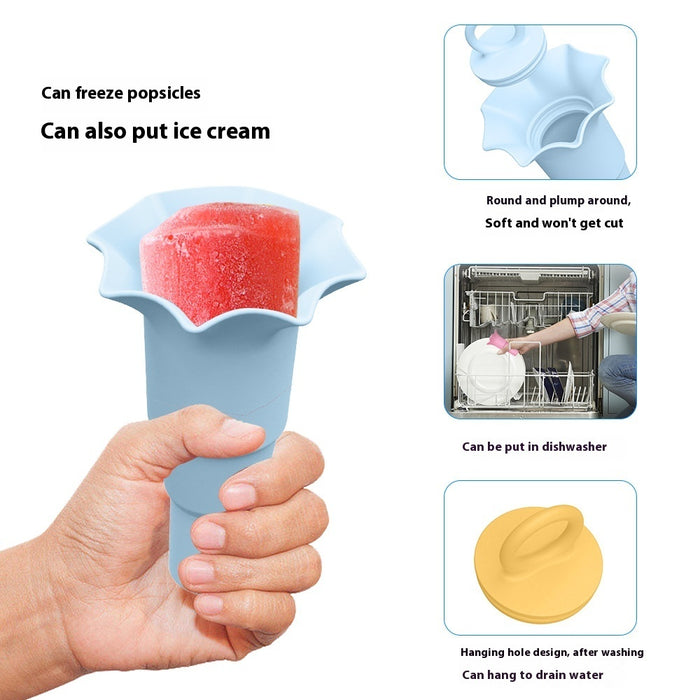 Foldable Silicone Multifunctional Anti-dirty Hands Ice Cream Cup