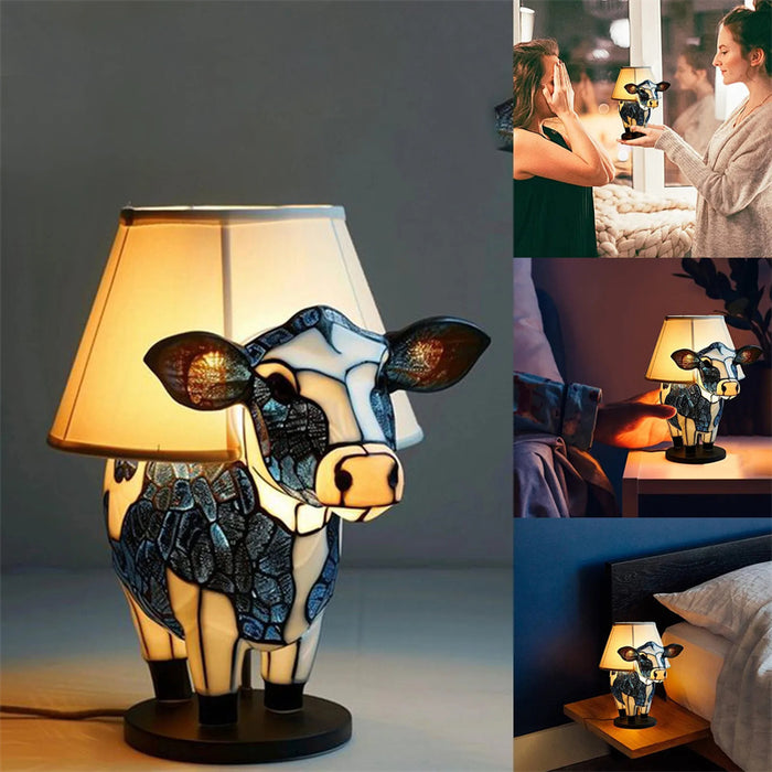 Beautiful Cow Table Lamp Bedside Table Lamp With USB Lamp For Living Room