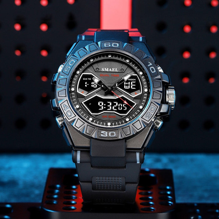 Double Display Waterproof Luminous Quartz Watch