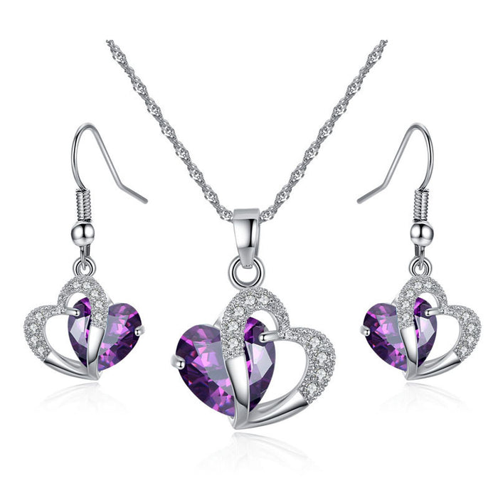 Heart Necklace & Earrings
