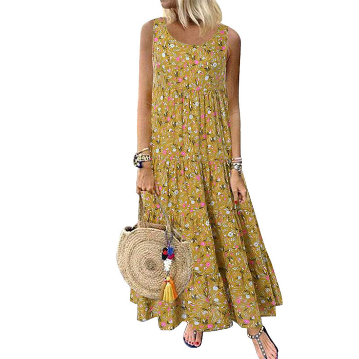 Bohemian Floral Summer Beach Long Dress