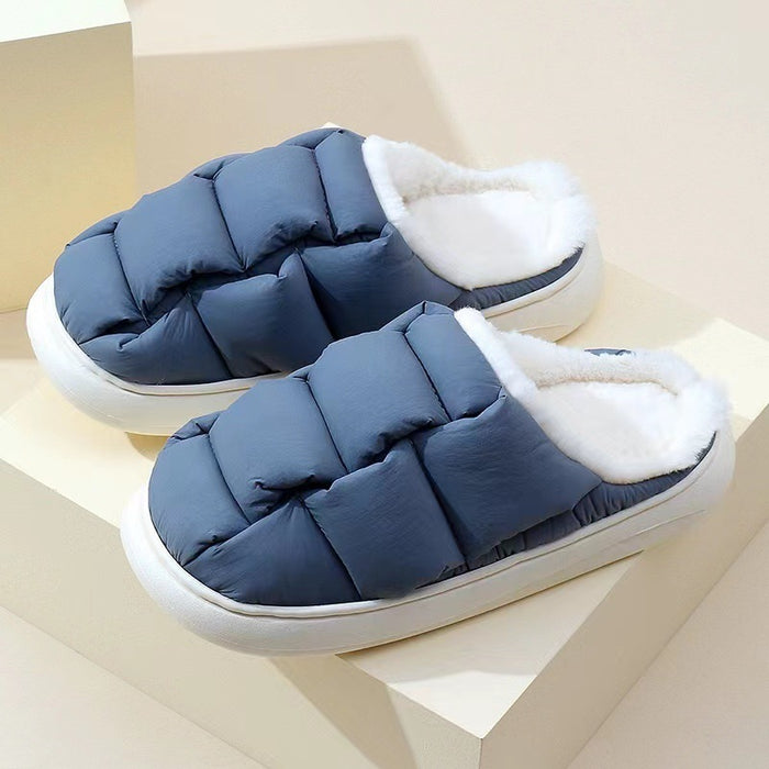 Women Winter Square Bread Cotton Slippers