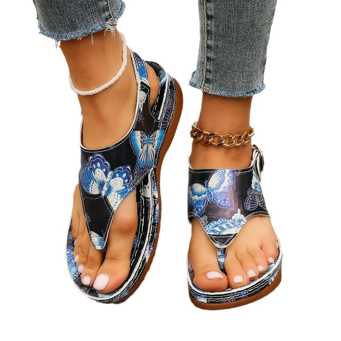 Casual Flower Wedge Sandals