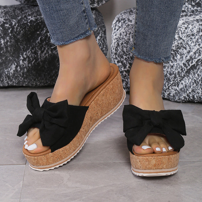 Leopard  Wedge Slippers