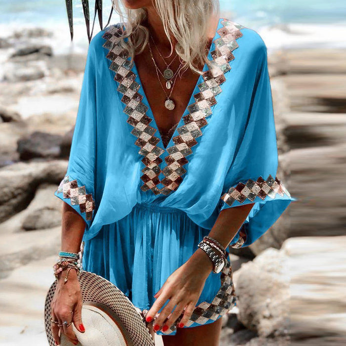 Beach Long Dress Printed Swing Dress