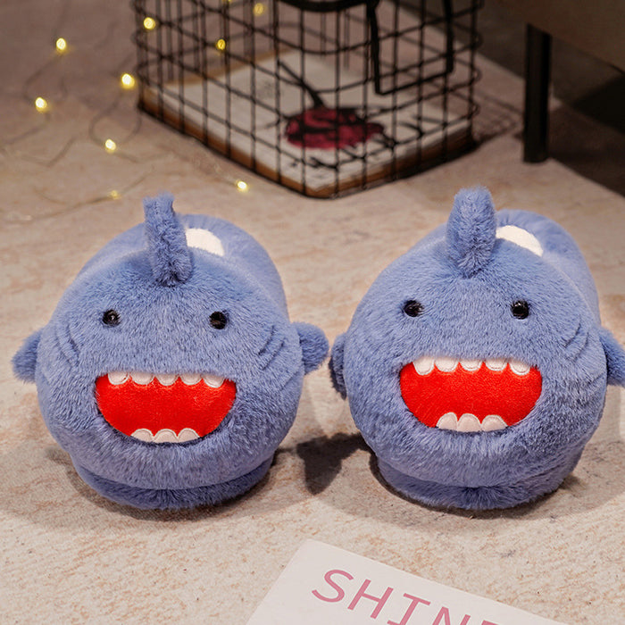 Shark Heel Cotton Slippers Winter Slippers