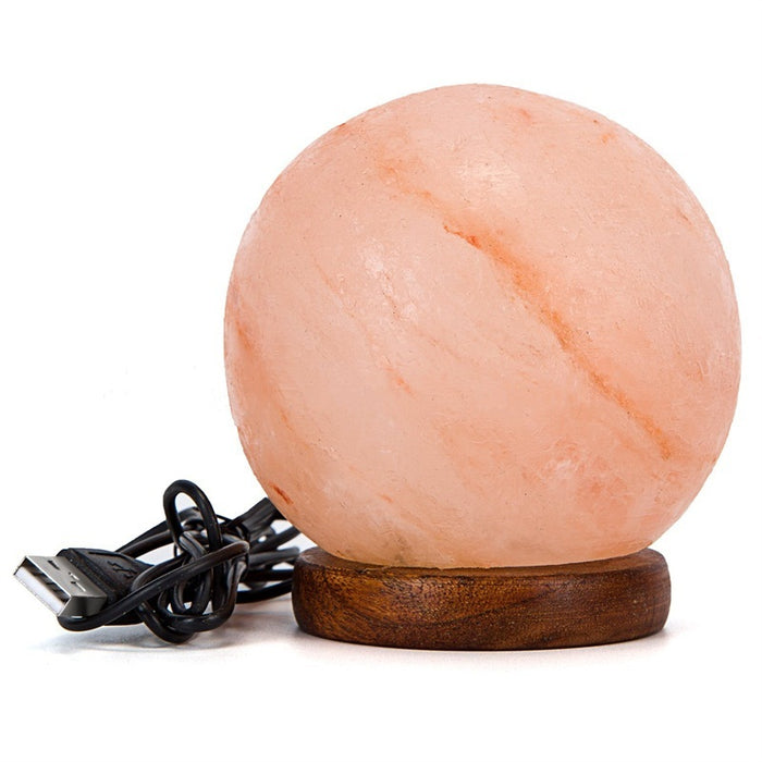 Colorful round ball USB salt lamp