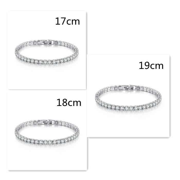 Zircon Bracelet Single Row