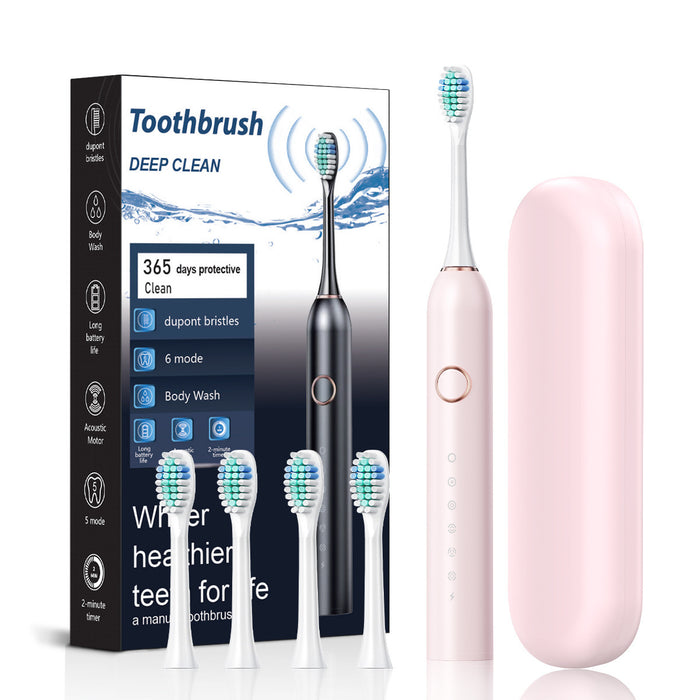 6-speed Soft Bristle Sound Wave Electric Toothbrush