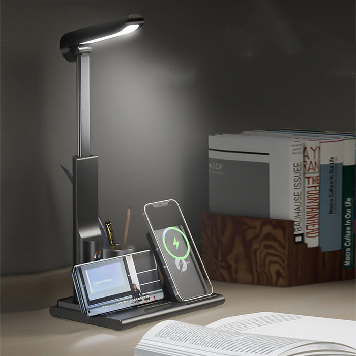 Bedroom LED Wireless Charging Desk Lamp Office Desktop Pen Holder