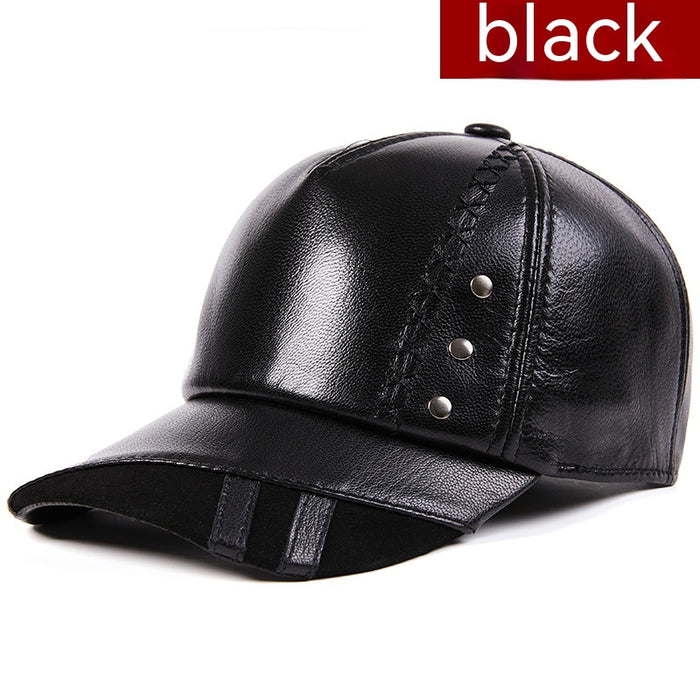 Leather Baseball Cap