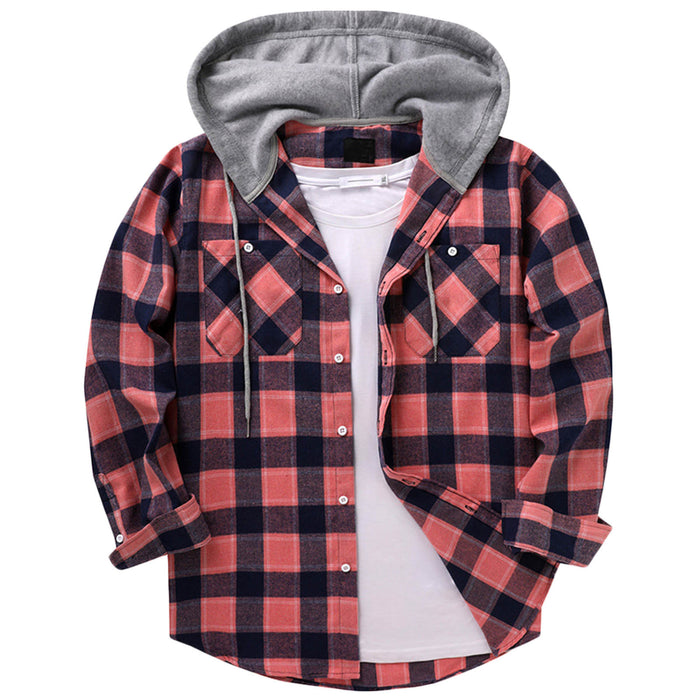 Hooded Plaid Casual