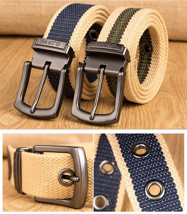 Pin Buckle Canvas Belt