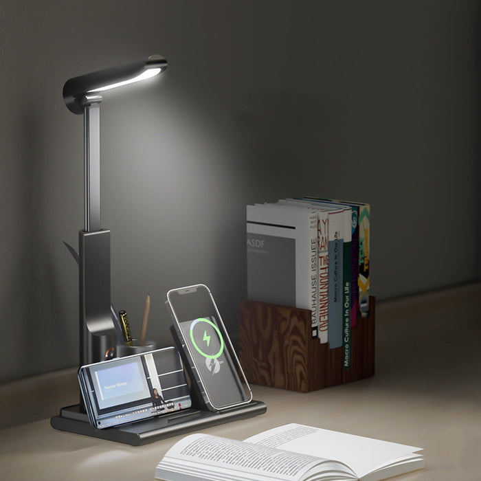 Bedroom LED Wireless Charging Desk Lamp Office Desktop Pen Holder