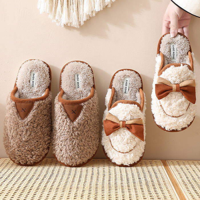 Autumn And Winter Cute Indoor Couple Cotton Slippers