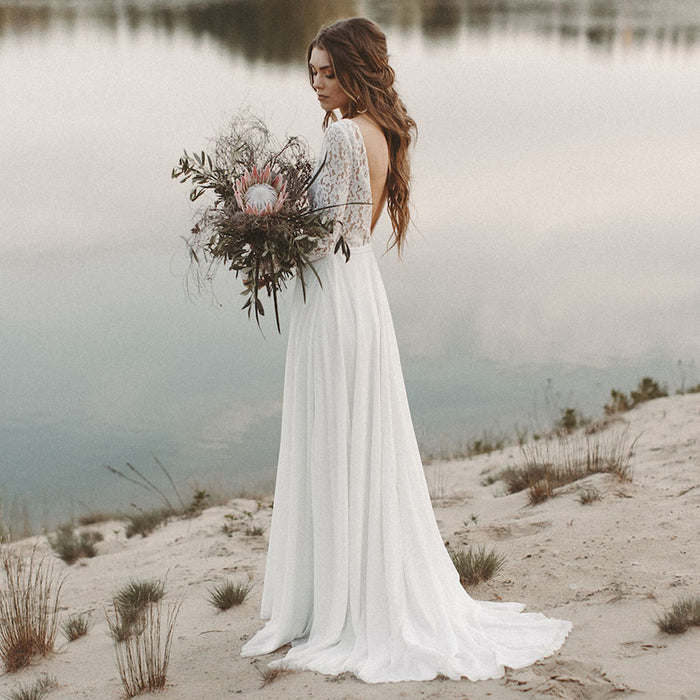 Chiffon Beach Wedding Dress