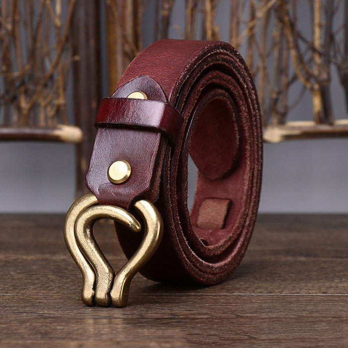 Retro Thick Leather Belt