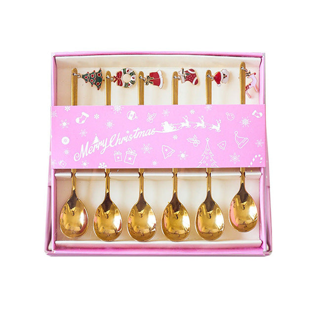 Stainless Christmas Spoon Set