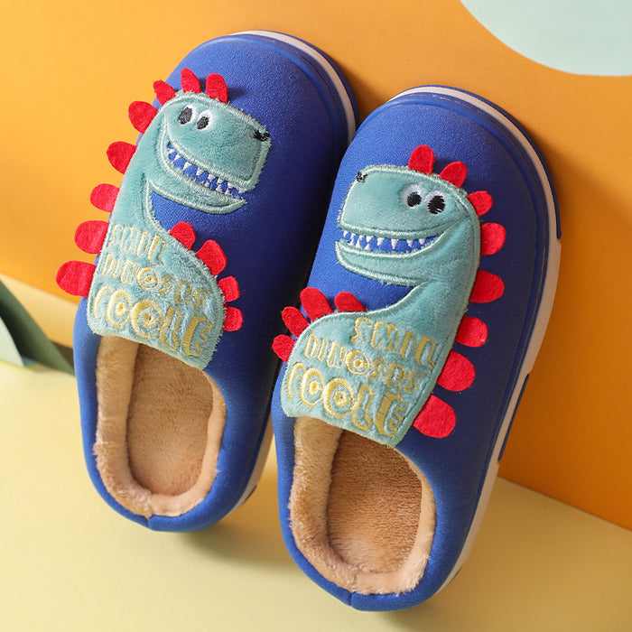 Kids Indoor Home Slippers Boys Girls Winter Anti-slip Shoes